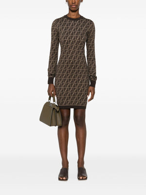 FENDI Chic Long Sleeved Mini Dress