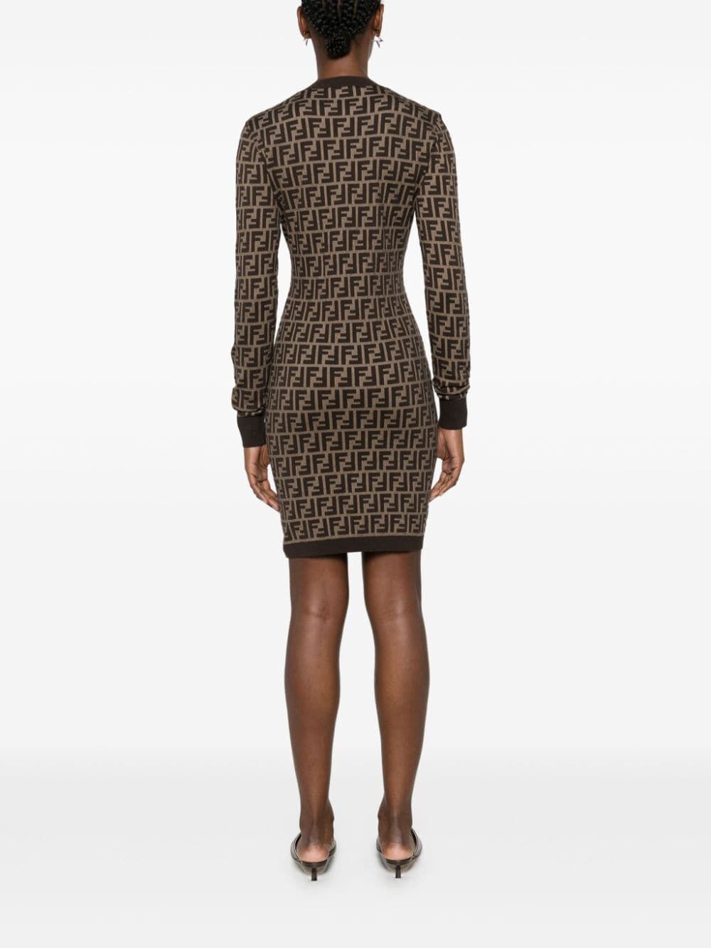 FENDI Chic Long Sleeved Mini Dress