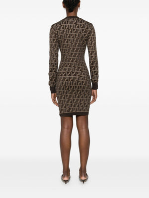 FENDI Chic Long Sleeved Mini Dress