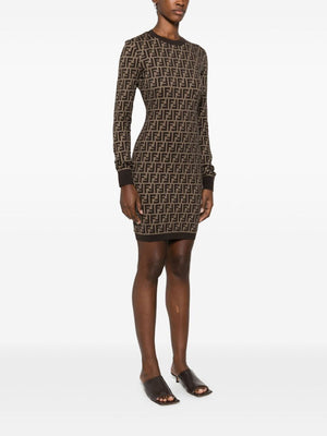 FENDI Chic Long Sleeved Mini Dress