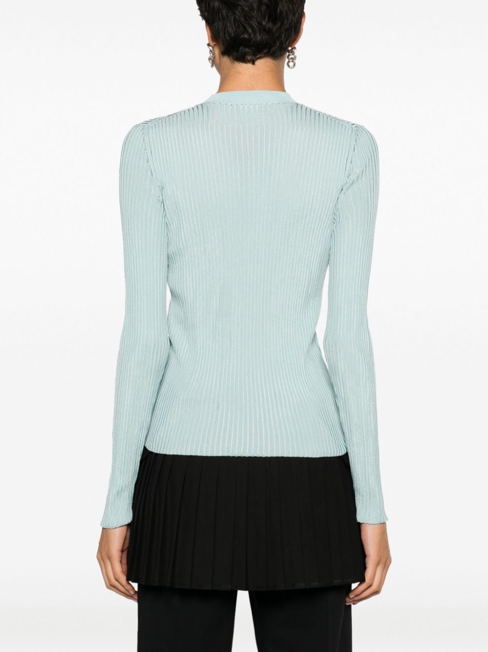 FENDI Ribbed-Knit Silk-Blend Sweater for Women