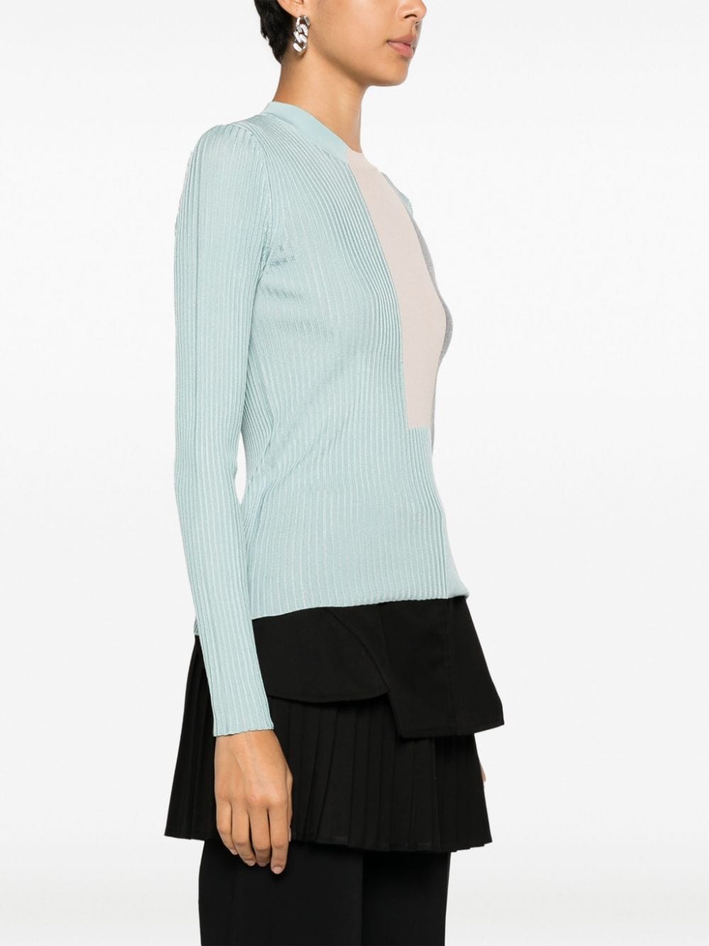 FENDI Ribbed-Knit Silk-Blend Sweater for Women