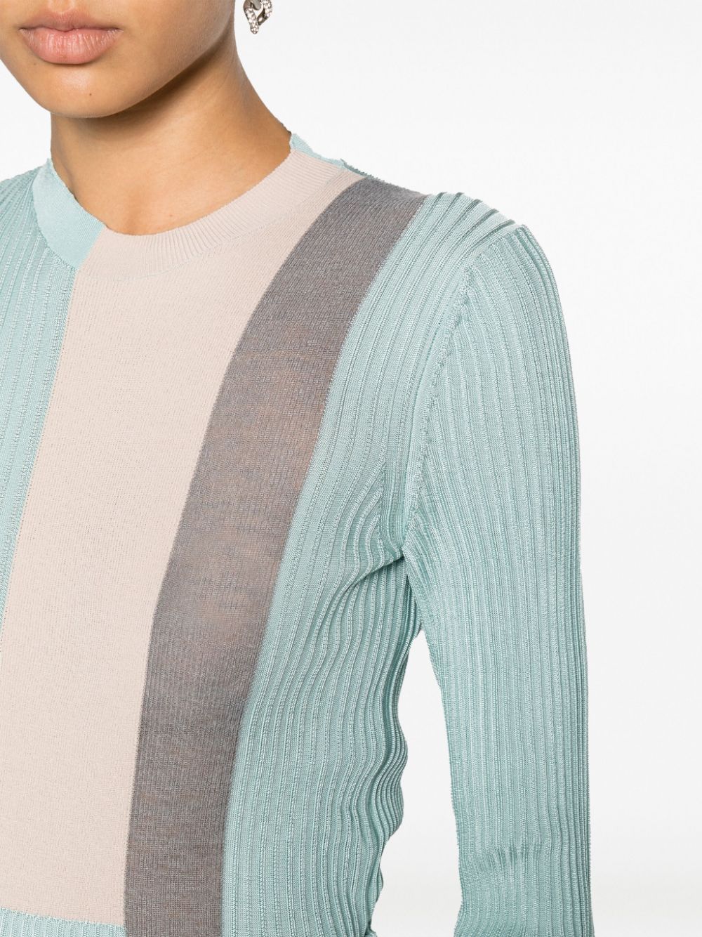 FENDI Ribbed-Knit Silk-Blend Sweater for Women