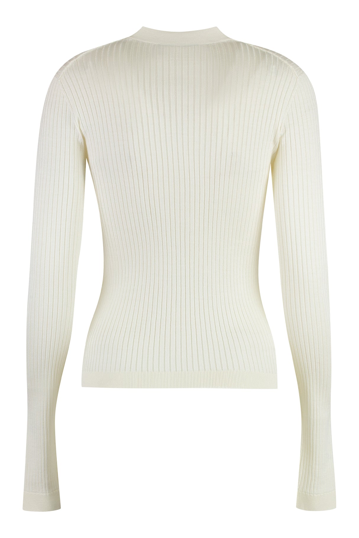 FENDI Knit Wool-Blend Top with Logo Intarsia for Women - FW24