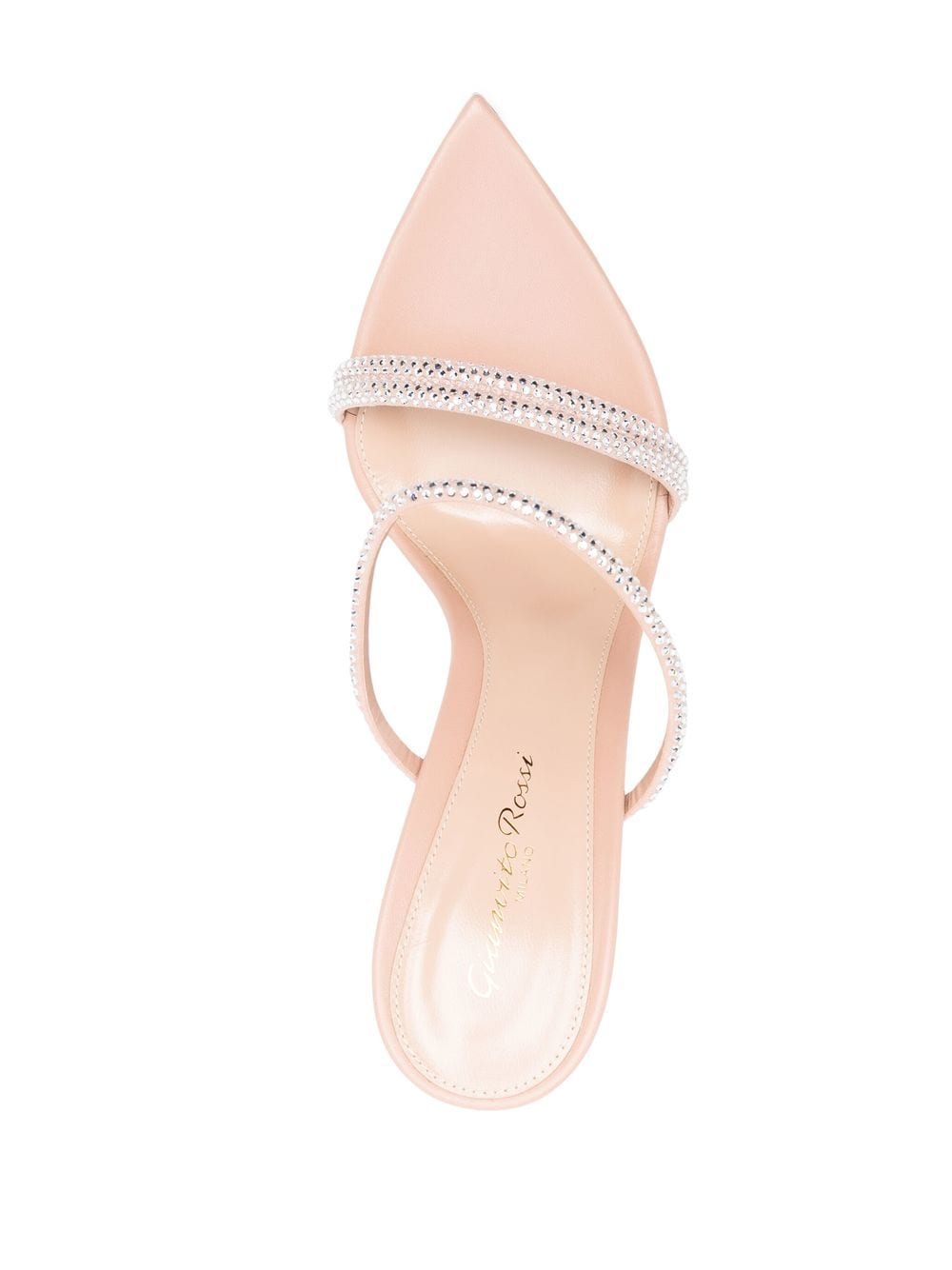 GIANVITO ROSSI 110mm Rhinestone Embellishment Flat Sandals