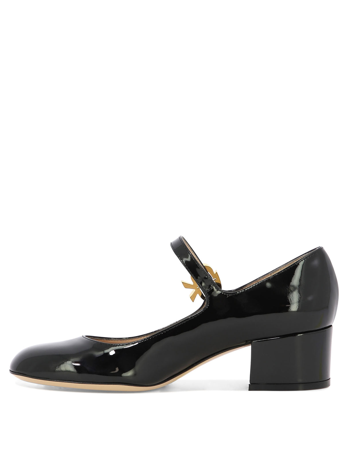 GIANVITO ROSSI Mary Jane Pumps with Ribbon Buckle