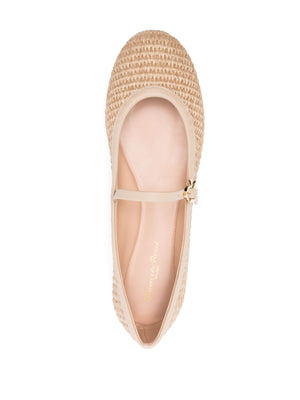 GIANVITO ROSSI Elegant Marbella Nappa Ballerina Flats for Women