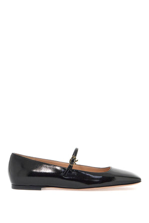 GIANVITO ROSSI Patent Leather Mary Jane Ballerina Shoes