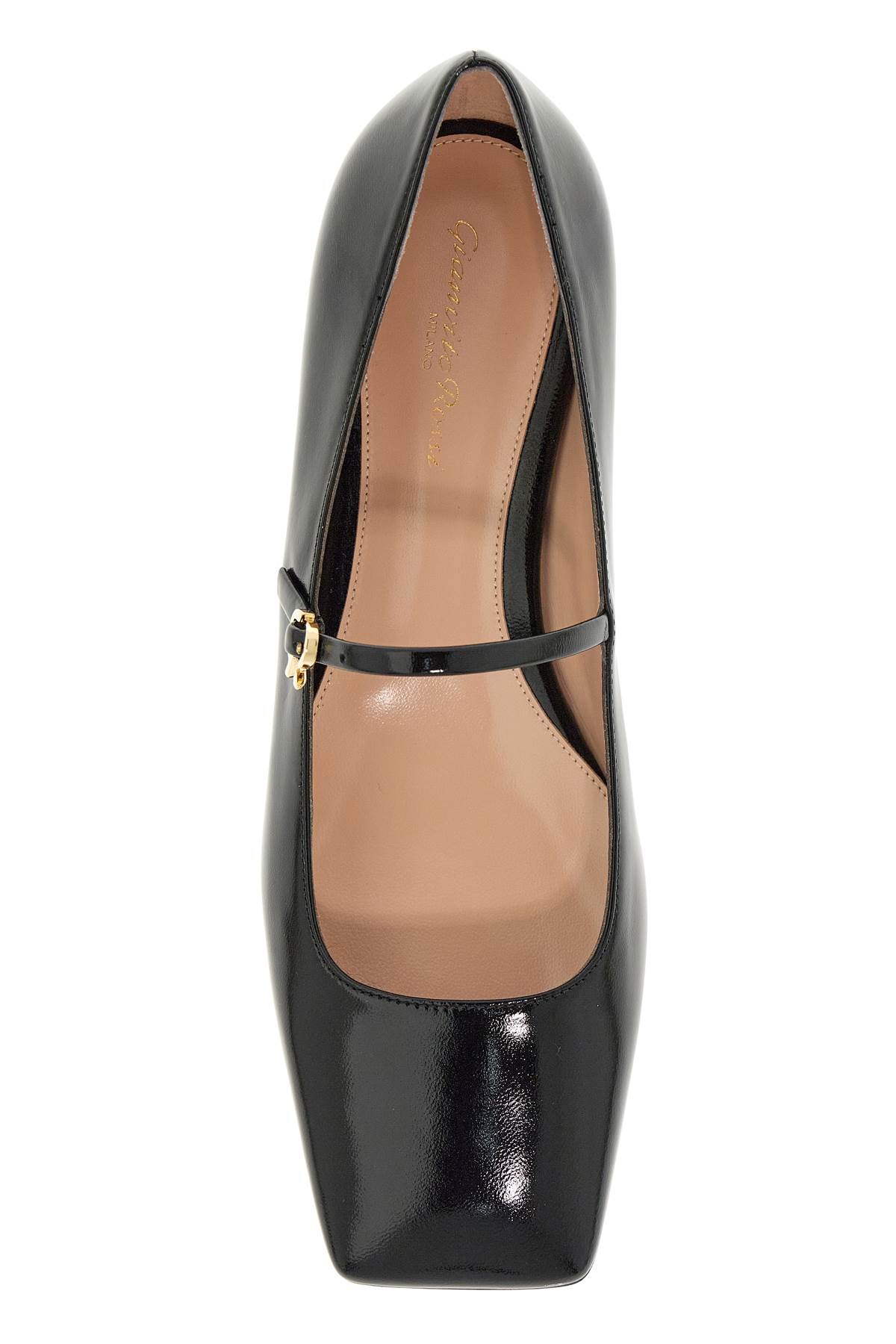 GIANVITO ROSSI Patent Leather Mary Jane Ballerina Shoes