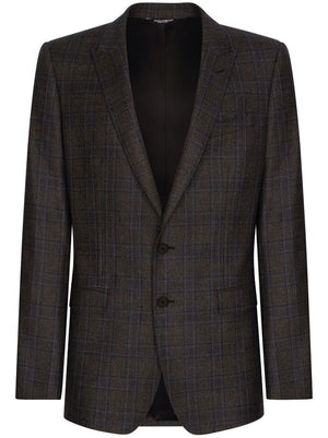 DOLCE & GABBANA Prince of Wales Check Pattern Blazer