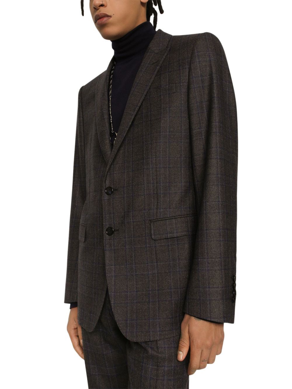 DOLCE & GABBANA Prince of Wales Check Pattern Blazer