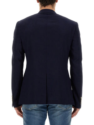 DOLCE & GABBANA Double-Breasted Wool Jacket - Size 50 IT