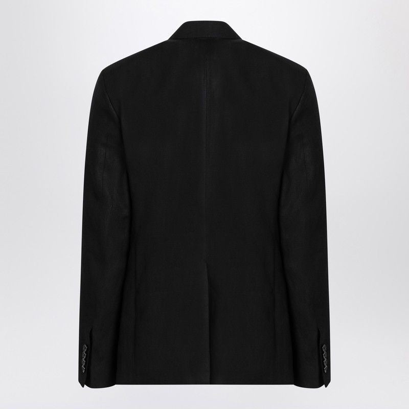 DOLCE & GABBANA Single-Breasted Linen Jacket for Men