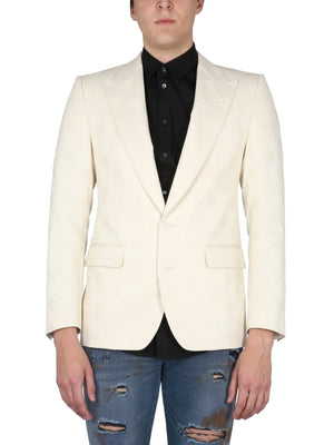 DOLCE & GABBANA Single-Breasted Wool Jacket Size 48