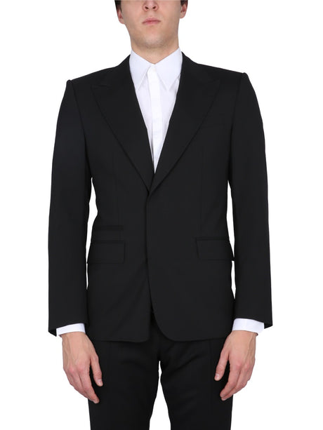 DOLCE & GABBANA Men's Single-Breasted Jacket with Peaked Lapels