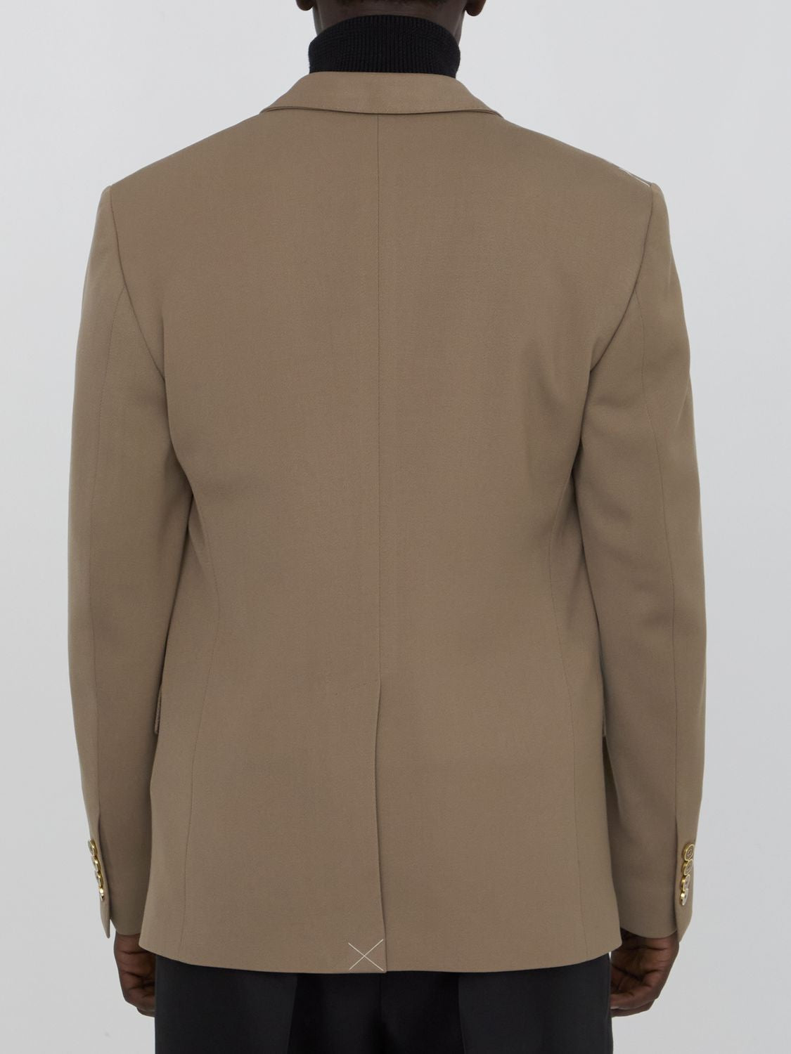 DOLCE & GABBANA Double-Breasted Technical Gabardine Jacket - Regular Fit