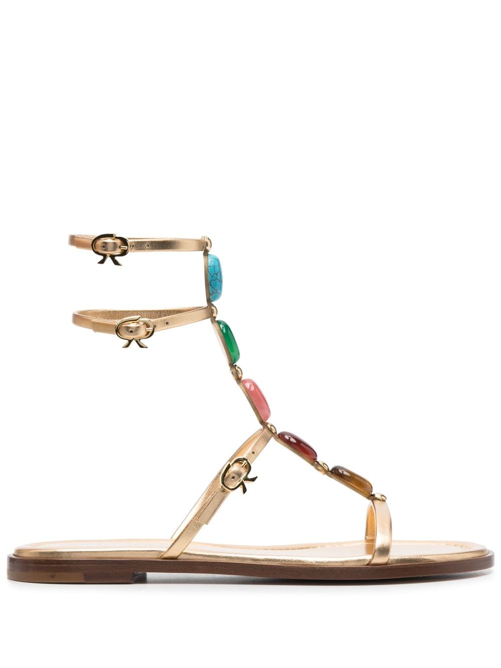 GIANVITO ROSSI Shanti Mini Flat Gladiator Sandals