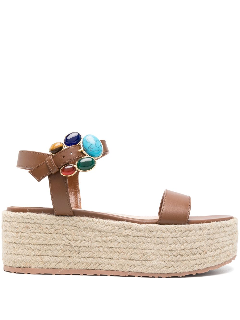 GIANVITO ROSSI Luxurious Leather Sandals with Buckle-Fastening Ankle Strap