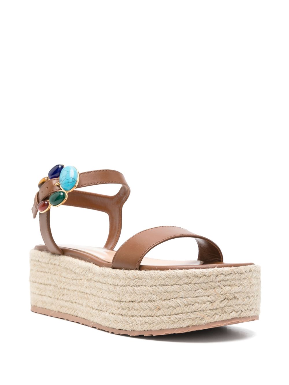 GIANVITO ROSSI Luxurious Leather Sandals with Buckle-Fastening Ankle Strap