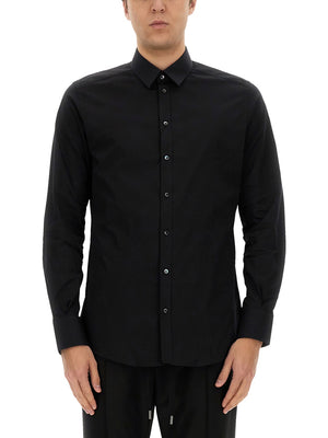 DOLCE & GABBANA Long Sleeve Cotton Blend Shirt for Men