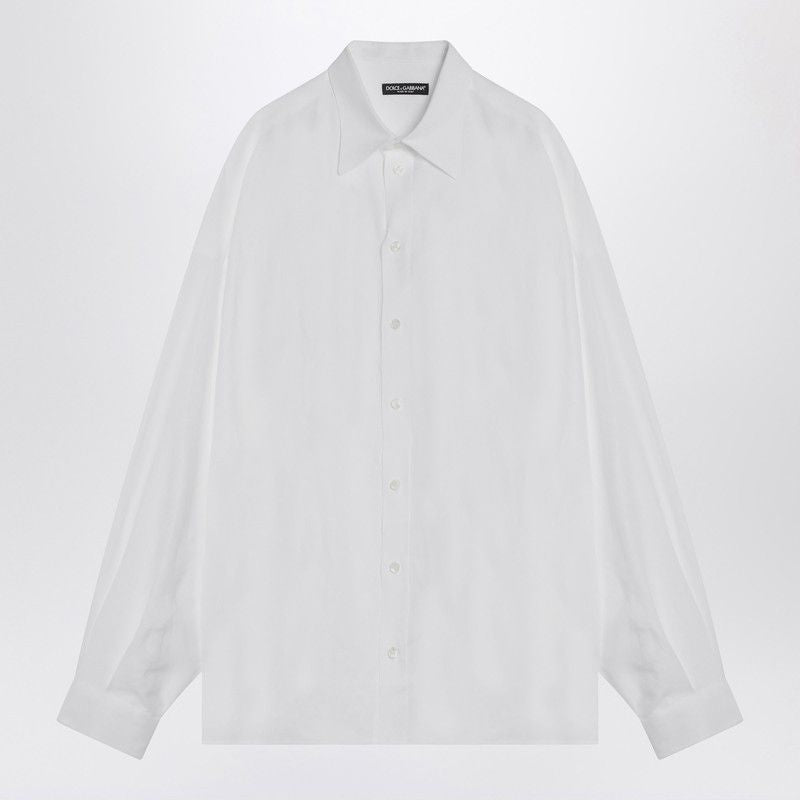 DOLCE & GABBANA Oversized Linen Shirt for Men - SS25 Collection