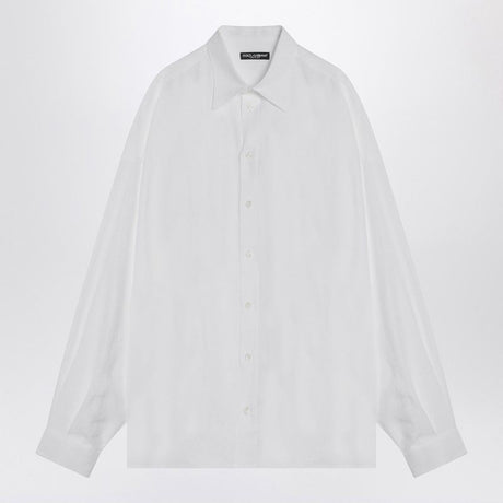 DOLCE & GABBANA Oversized Linen Shirt for Men - SS25 Collection