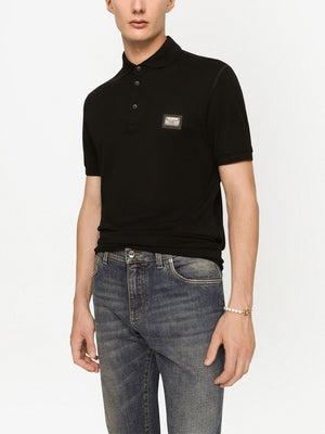 DOLCE & GABBANA Classic Cotton Polo with Logo for Men