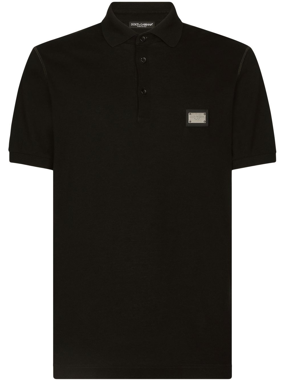 DOLCE & GABBANA Classic Cotton Polo with Logo for Men