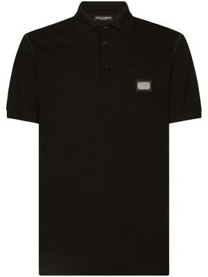 DOLCE & GABBANA Classic Cotton Polo with Logo for Men