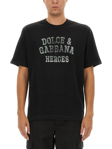 DOLCE & GABBANA Premium Logo T-Shirt for Men - Size L