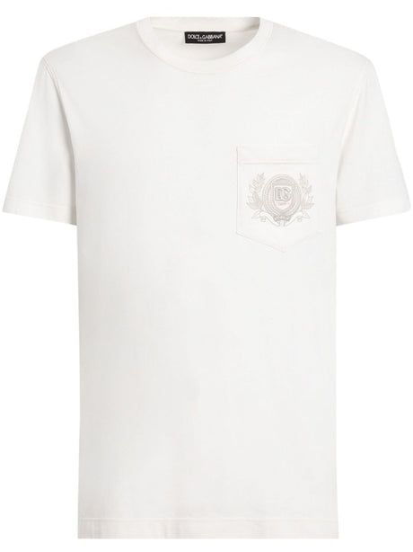 DOLCE & GABBANA DG Logo Embroidered Cotton T-Shirt