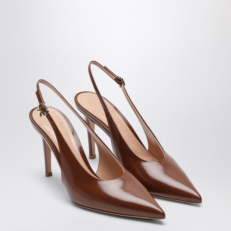 GIANVITO ROSSI Pointed Toe Slingback Pumps with High Stiletto Heel