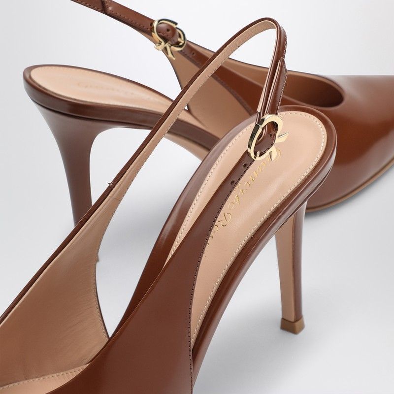 GIANVITO ROSSI Pointed Toe Slingback Pumps with High Stiletto Heel