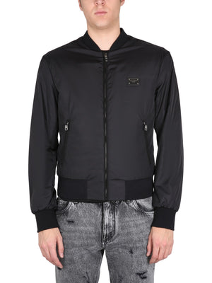 DOLCE & GABBANA Men's Jacket with Patch Logo