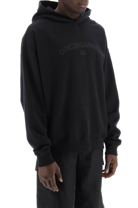 DOLCE & GABBANA Cotton Hoodie with Ribbed Edges for Men