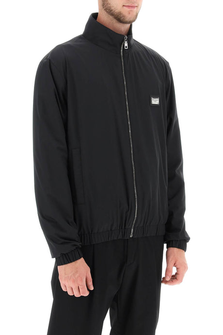 DOLCE & GABBANA Nylon Jacket with Elastic Hem for Men