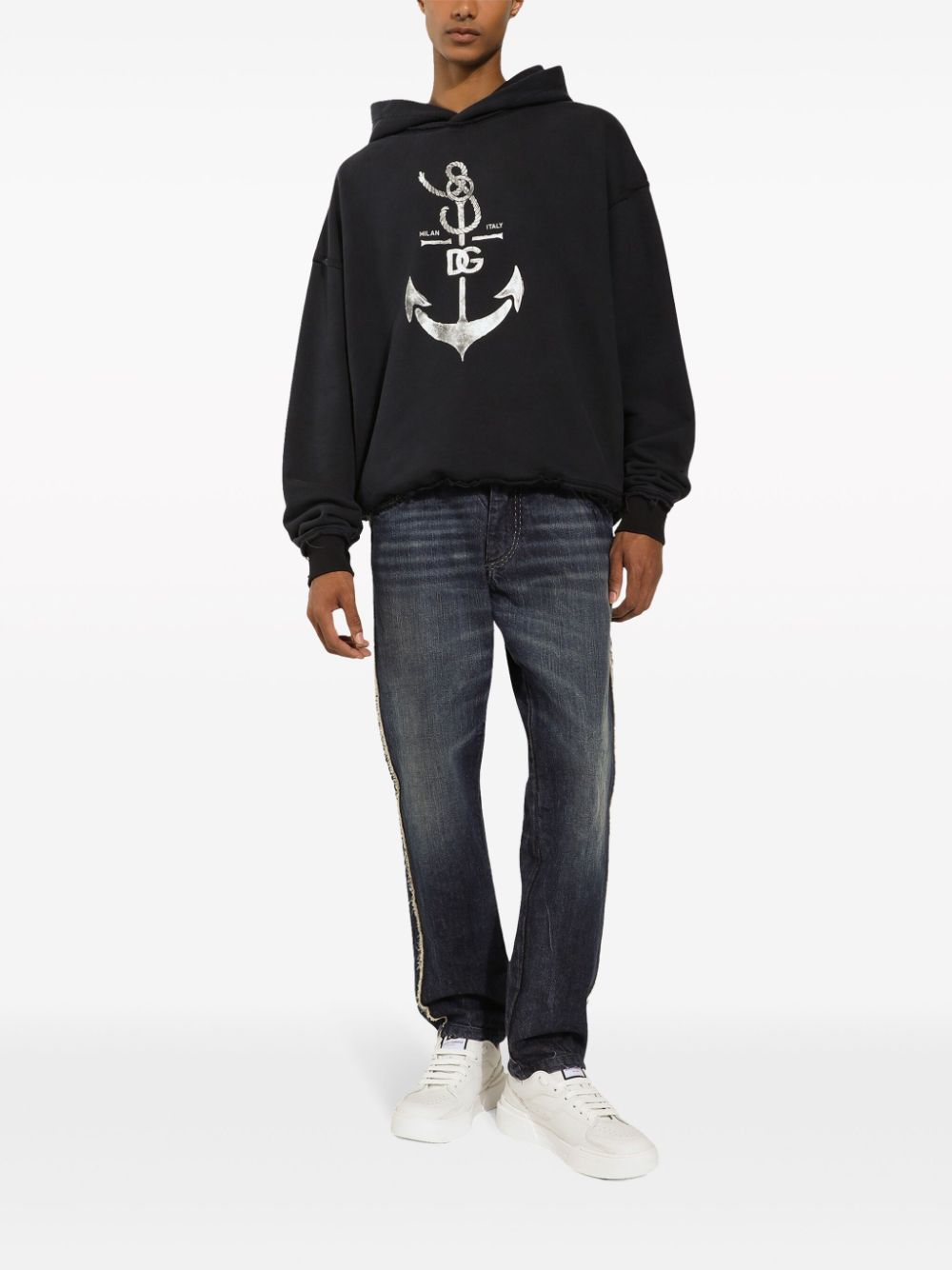 DOLCE & GABBANA Cotton Hooded Sweatshirt for Men