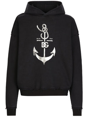 DOLCE & GABBANA Logo-Print Cotton Hoodie