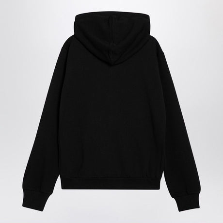 DOLCE & GABBANA Men's Black Logo Plaque Hoodie Sweatshirt