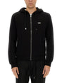 DOLCE & GABBANA Men's Drawstring Zip Hoodie