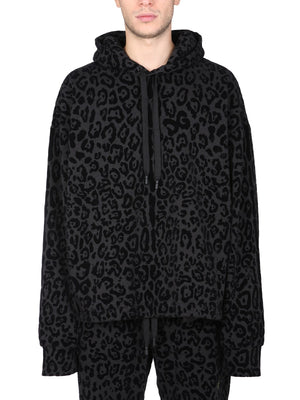 DOLCE & GABBANA Leopard Print Hoodie for Men