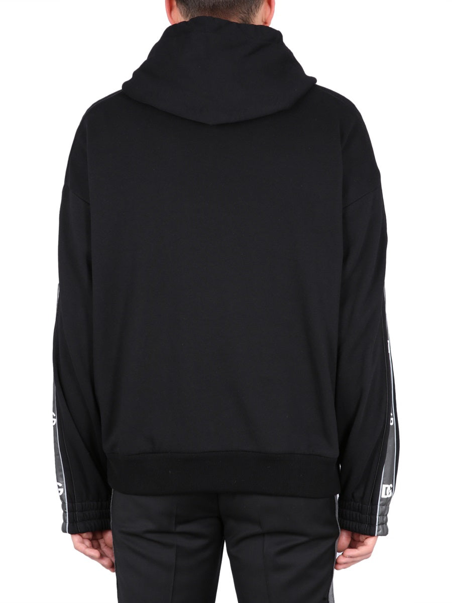 DOLCE & GABBANA Men's Logoed Drawstring Hoodie