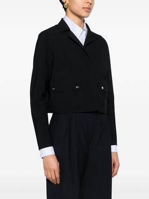 HERNO Cropped Jacket with Notched Lapels for Women