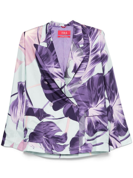 F.R.S FOR RESTLESS SLEEPERS Double-Breasted Printed Silk Jacket for Women