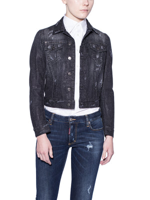 DSQUARED2 Studded Mini Jacket with Button Fastening - Size 38