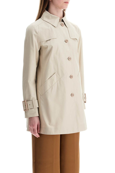 HERNO Medium Length Waterproof Cotton Trench Jacket with Buttons