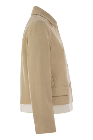 FABIANA FILIPPI Women's Fitted Chasseur Jacket in Innovative Wool and Linen Blend