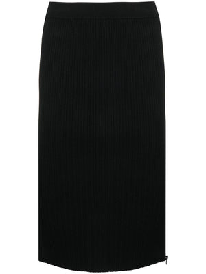 TOM FORD Ribbed Knit Zipped Pencil Skirt - Below Knee Length