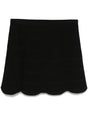 TOM FORD Elegant Mini Skirt with Scalloped Hem and Elastic Waistband