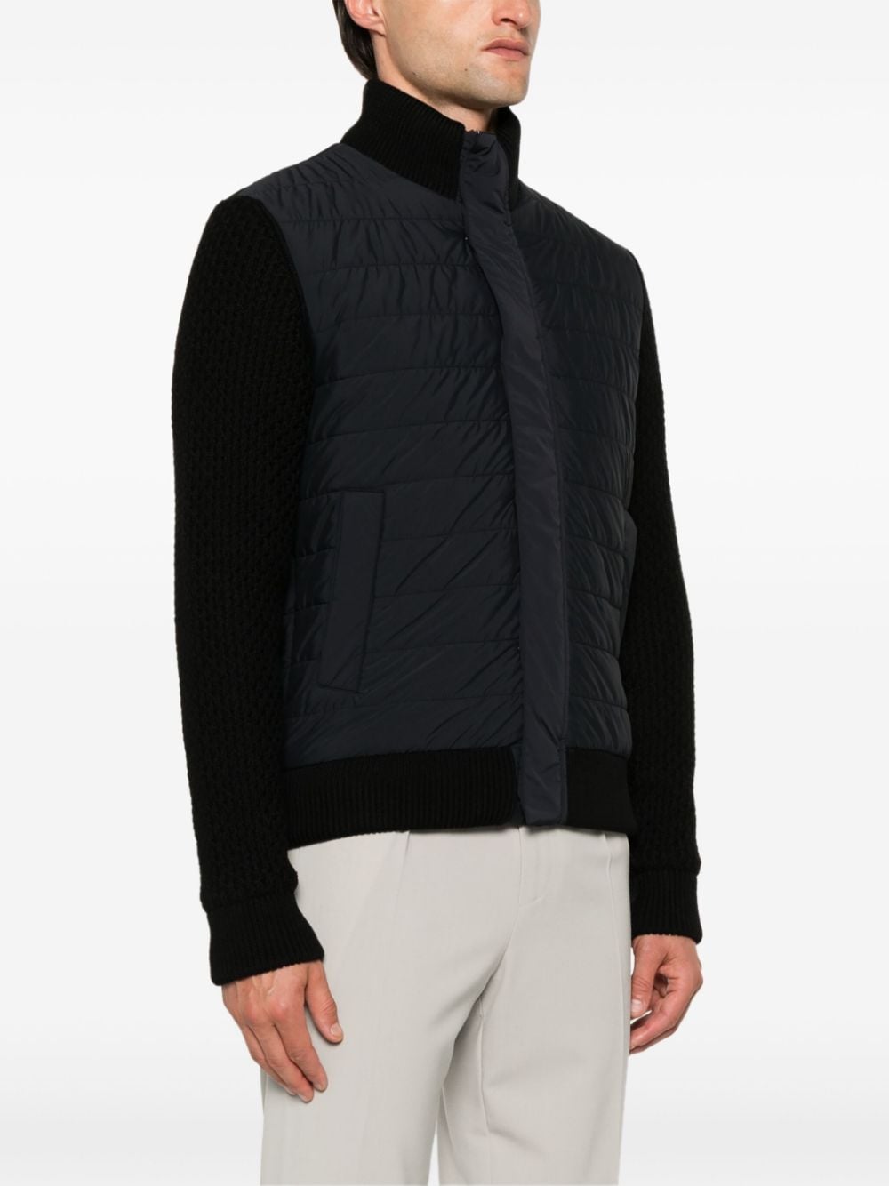 HERNO High Neck Quilted Bomber Jacket for Men - FW24